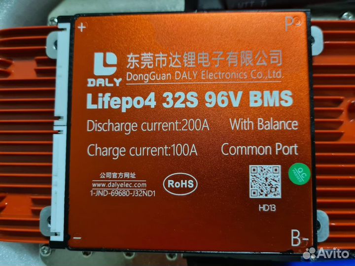 Плата контроля BMS lifepo4 32S 100V 200A