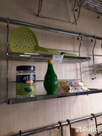 Кухонная полка хром