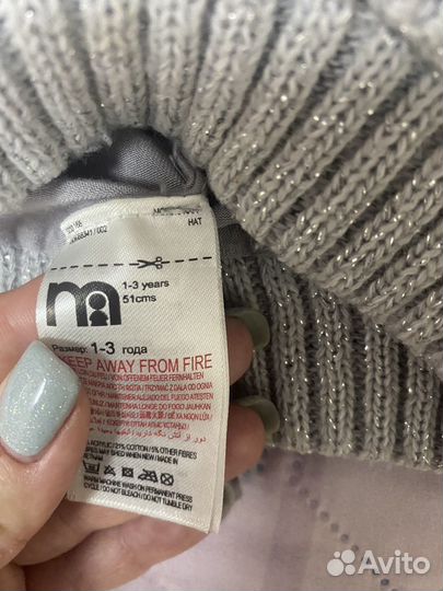 Шапка mothercare для девочки 1-3 года