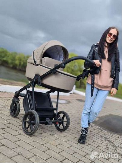 Коляска 2 в 1 adamex porto экокожа