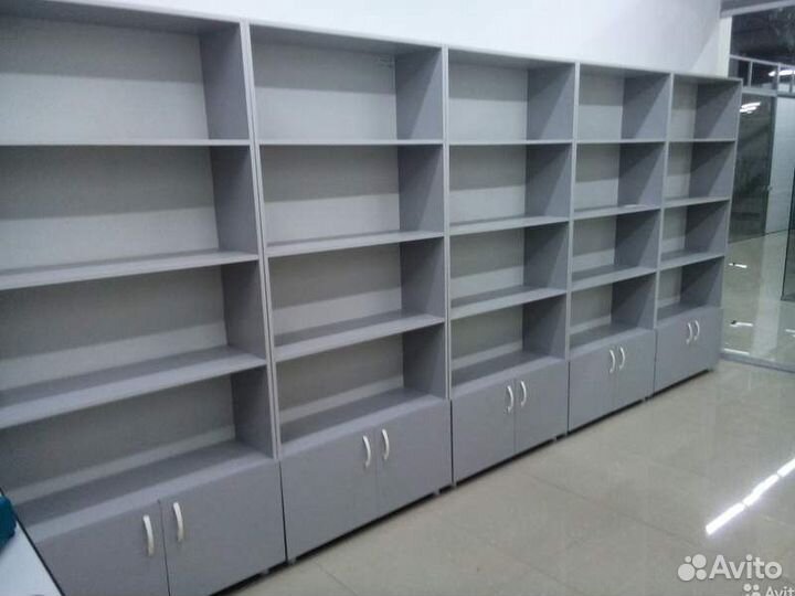 Стеллаж открытый с накопителем, прилавки