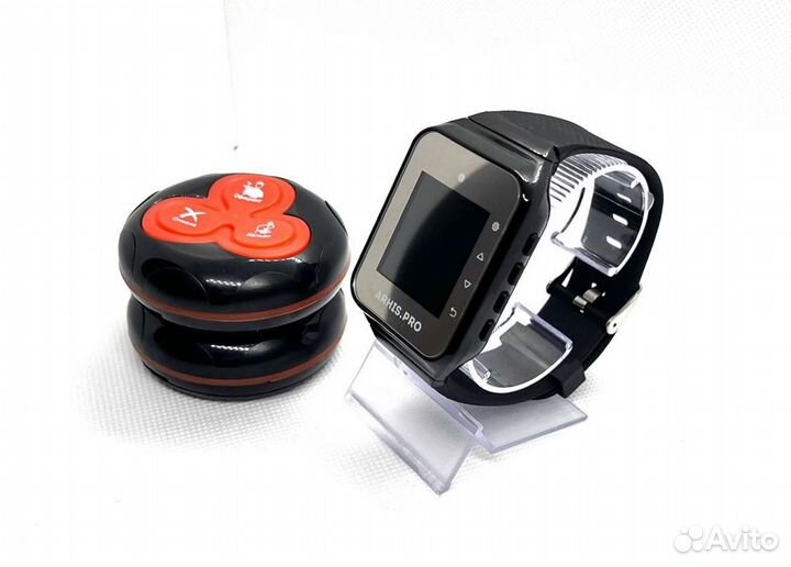 Кнопка и часы пейджер вызов официанта. Комплект