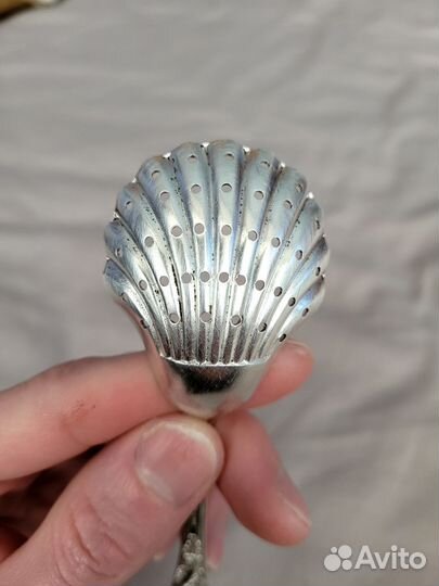 Ложка ракушка мельхиор СССР