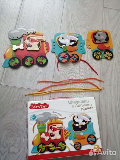 Шнуровки и липучки Паровозик baby toys
