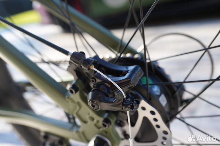 Электровелосипед полуфэтбайк зеленый timetry 27.5