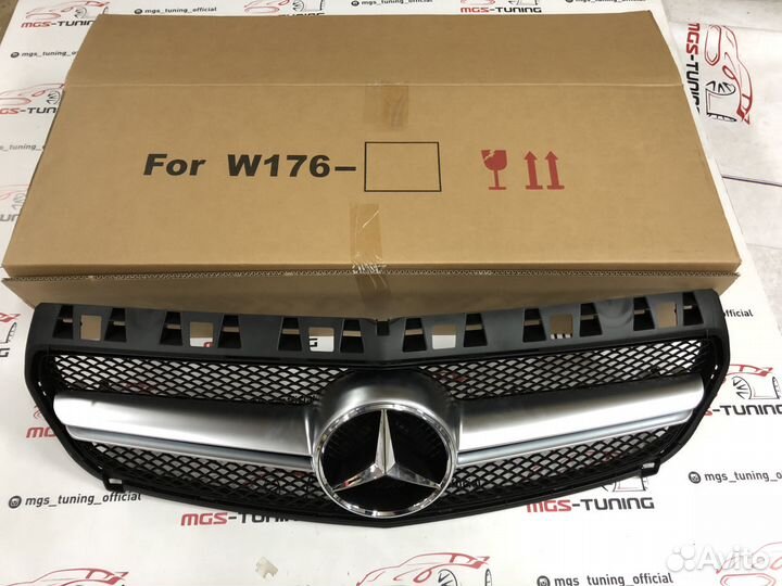 Решетка радиатора Mercedes a-class w176+amg лог