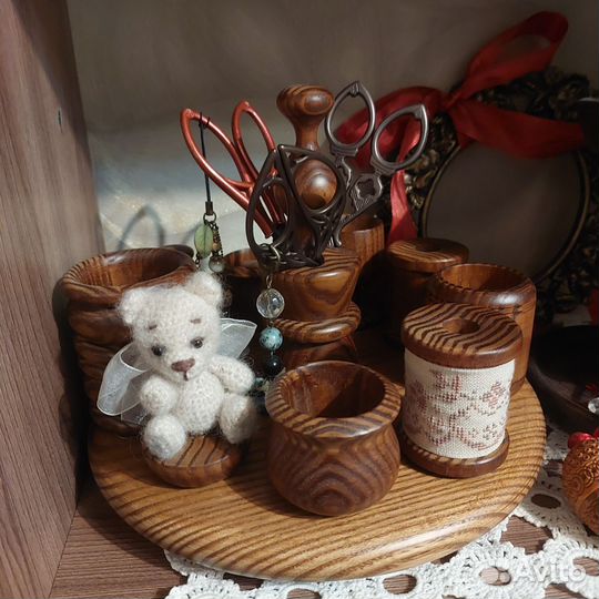 Органайзер для рукоделия деревянный