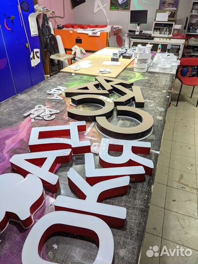 Объемные буквы вывески жидкий акрил