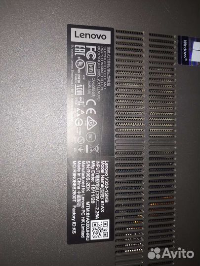 Ноутбук lenovo v330-15ikb