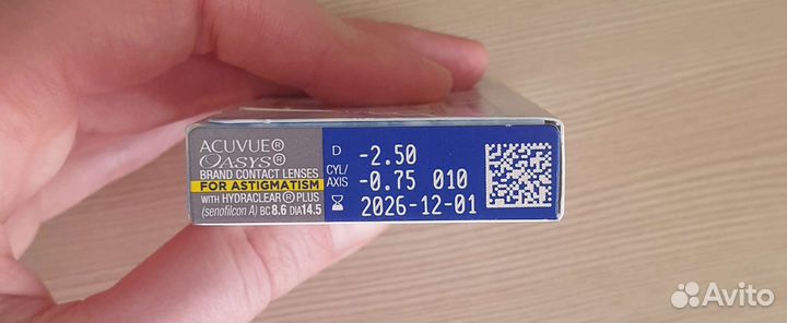 Линзы контактные acuvue oasys двухнедельные -2,5