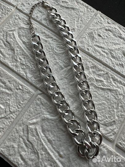 Цепь серебряная, бижутерия
