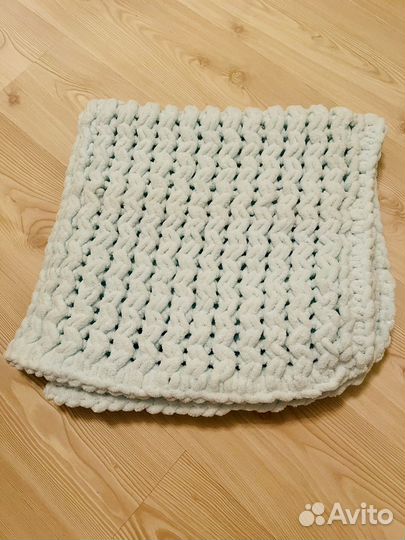 Плюшевый плед ручной работы