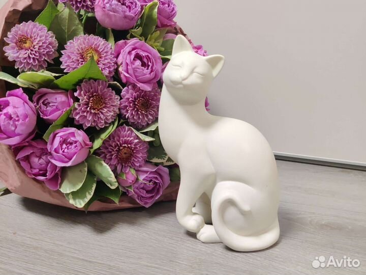 Veronese статуэтка кошка белая 20 см