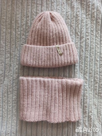 Комплект шапка и снуд для девочки