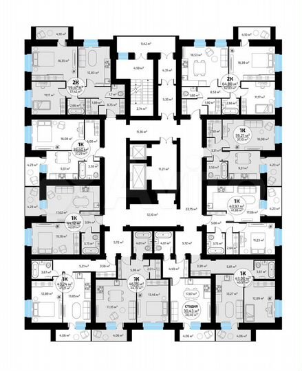 1-к. квартира, 37,3 м², 2/16 эт.