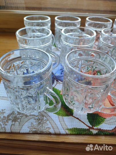 Стаканы хрусталь с ручкой новые