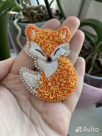 Брошь Лисичка