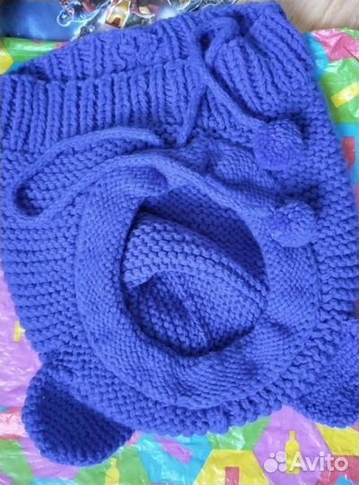 Шлем вязаный Медвежонок Валера)