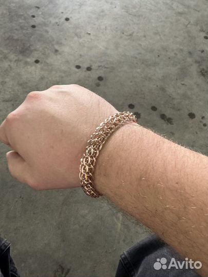 Мужской золотой браслет 585