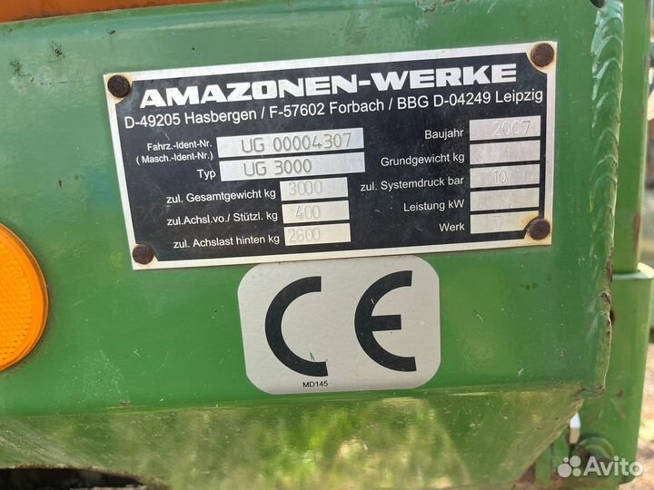 Опрыскиватель Amazone UG-3000 Nova, 2007