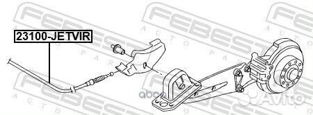 23100-jetvir трос ручного тормоза VW jetta 10
