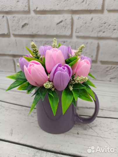 Букеты из мыльных цветов, мыло ручной работы