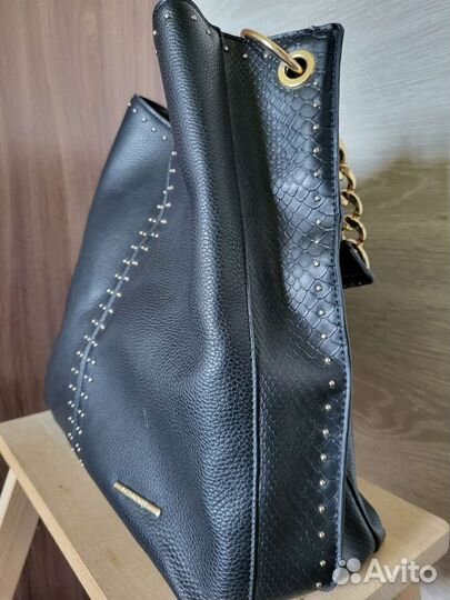 Сумка женская Orsa Orange чёрная обьемная/тоут