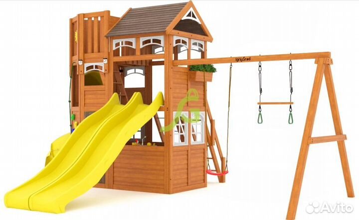Детская площадка Клубный домик 4 Luxe с горками