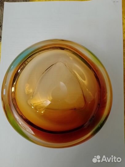 Пепельница цветное стекло Чехословакия