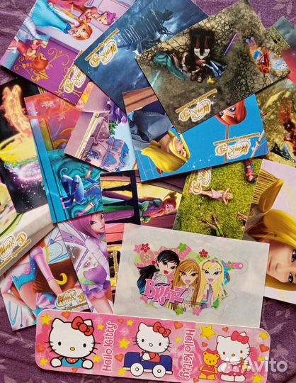Карточки Winx 3D Закладка Хэлло Кити Наклейка Брац