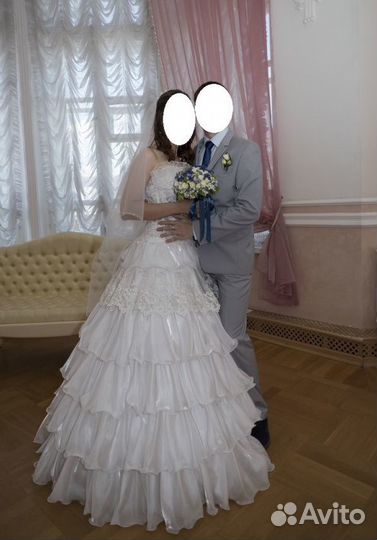 Корсетное свадебное платье