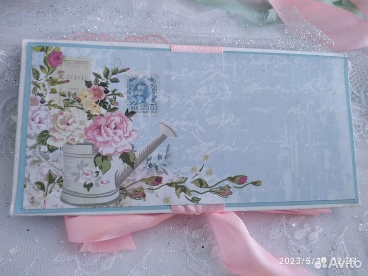 Свадебный конверт ручной работы