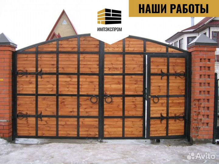 Ворота распашные под ключ