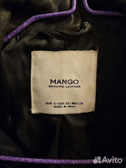 Кажаная куртка косуха Mango