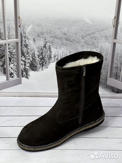 Мужские угги с замком / Зимняя обувь