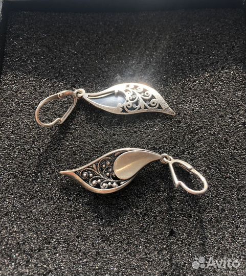 Серьги серебро винтаж СССР