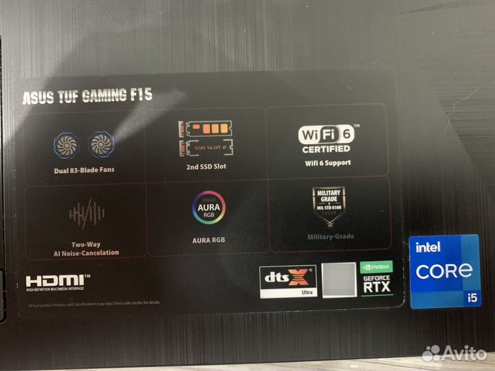 Asus TUF gaming f15 fx506HCB игровой ноутбук
