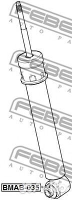 Сайлентблок BMW X5E53 99- амортизатора зад. Febest