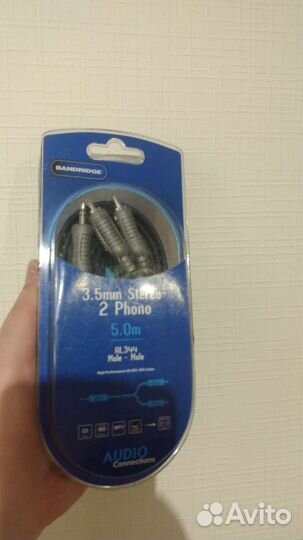 Кабель Bandridge 5м RCA - Jack 3,5