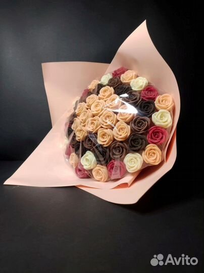 Шоколадные Розы - 51 шт в Букете