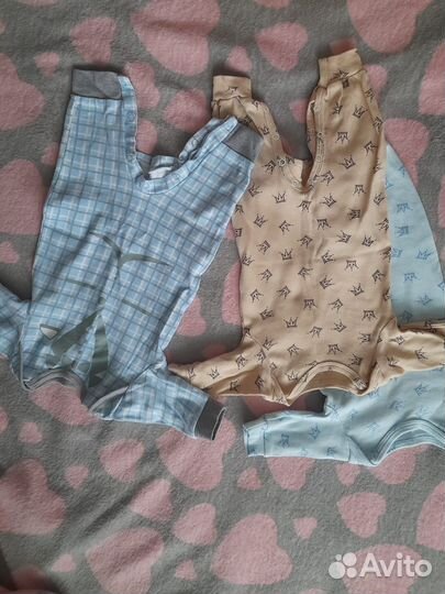 Комбезы нательные, боди с рукавом