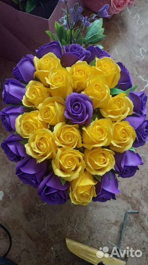 Букет из мыльных роз