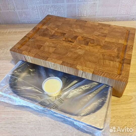 Разделочная доска с гастроемкостью 400х280х70