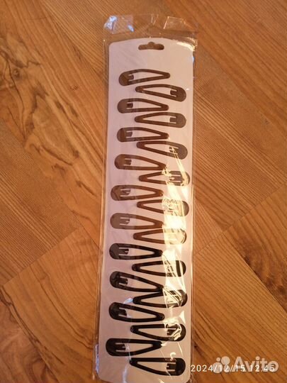 Заколки клик клак 20 шт черные