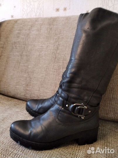 Сапоги зимние. Натуральная кожа. 38 размер торг