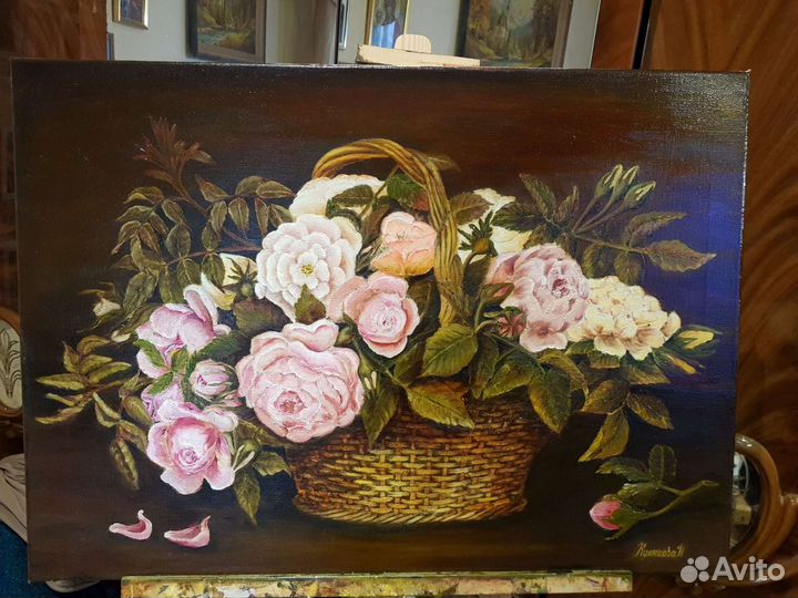 Картина маслом, натюрморт на холсте