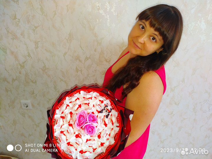 Букет из мыльных роз и чая