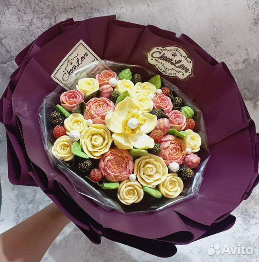 Шоколадные букеты цветов