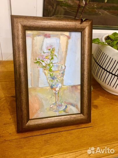 Картина маслом цветы в вазе