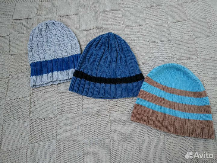 Шапка и манишка новая ручная работа 5-12 лет